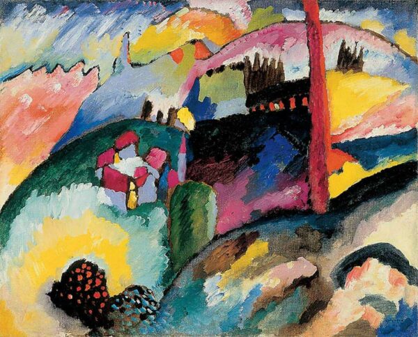 Landscape with Factory Chimney - Vassily Kandinsky