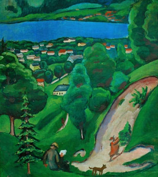 Landscape near Lake Tegernsee - August Macke