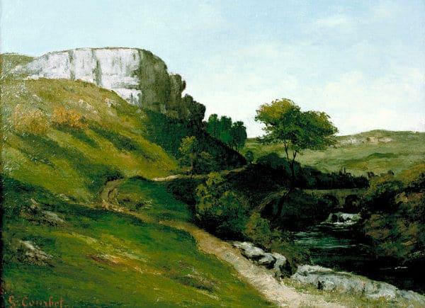 Landscape with River - Gustave Courbet