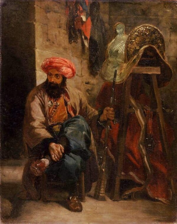 The Turk with a Saddle - Eugène Delacroix