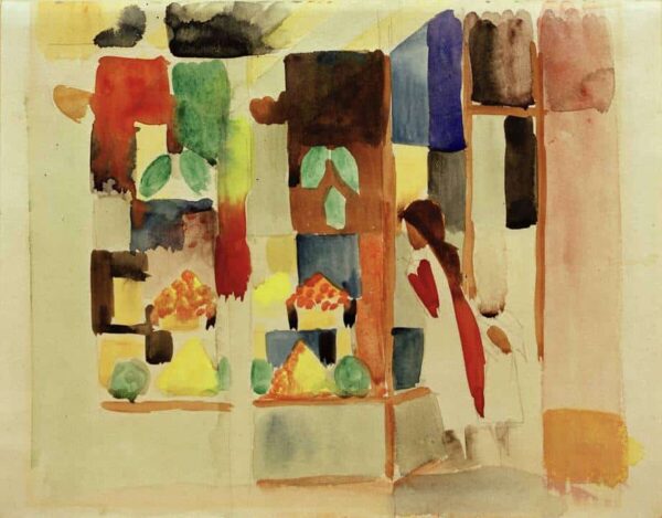 Children at the Vegetable Vendor I - August Macke