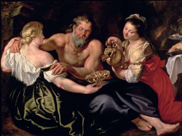 Lot and His Daughters - Peter Paul Rubens Oil Painting Reproduction