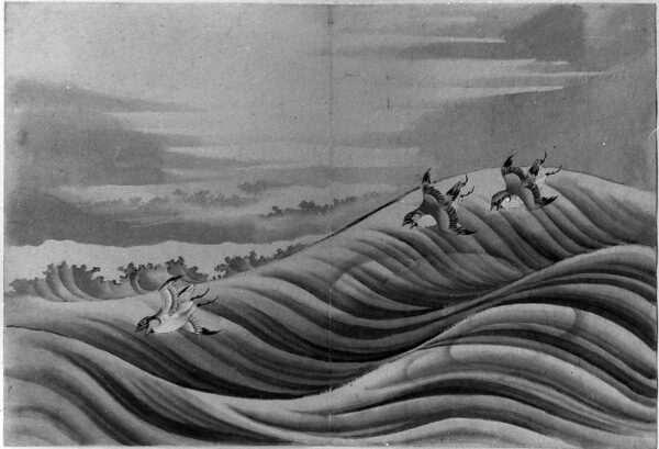 Birds and Waves – Katsushika Hokusai