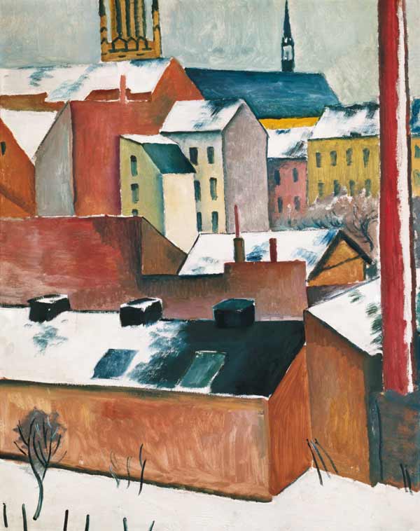 Maris Church in the Snow – August Macke" Oil Painting Reproduction