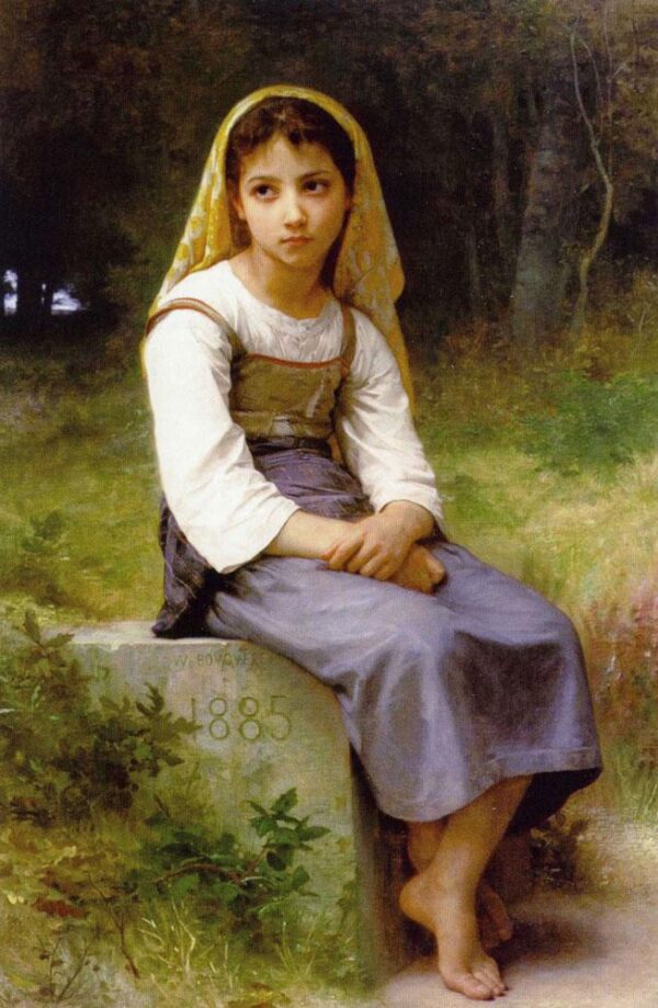 Méditation by William Bouguereau Oil Painting Reproduction