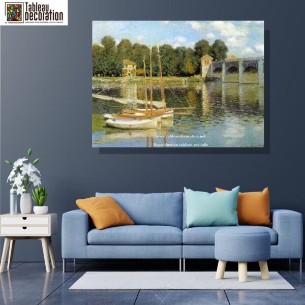 The Bridge at Argenteuil - Painting of Claude Monet's boat - Image 2