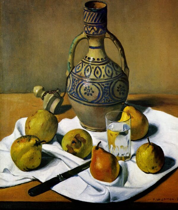 Moroccan Pitcher and Pears - Félix Edouard Vallotton