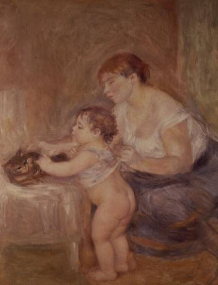 Mother and Child – Pierre-Auguste Renoir Oil Painting Reproduction