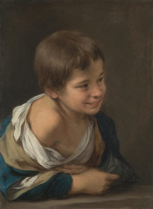 A Peasant Boy Leaning on a Sill - Bartolomé Esteban Murillo