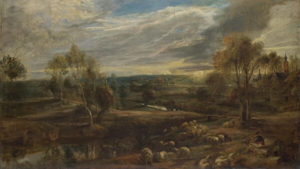 A Landscape with a Shepherd and his Flock - Peter Paul Rubens