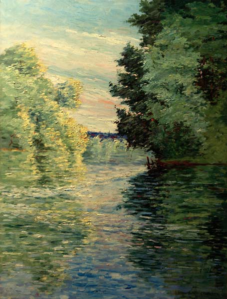 The Little Arm of the Seine near Argenteuil by Caillebotte