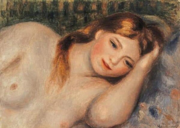 Now (Young girl lying down bust) - Pierre-Auguste Renoir