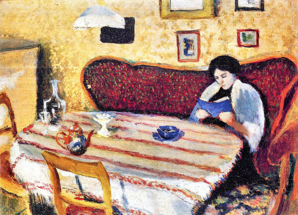 Our living room in Tegernsee - August Macke Oil Painting Reproduction