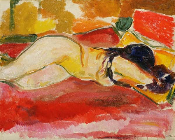 Female Nude Reclining - Edvard Munch