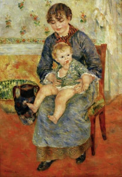 Renoir Mother and Child 1881 - Pierre-Auguste Renoir