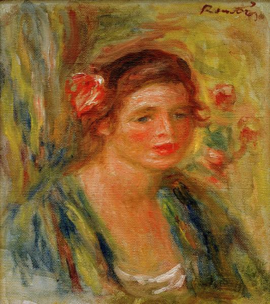 Renoir Head of a Young Woman 1910 - Pierre-Auguste Renoir