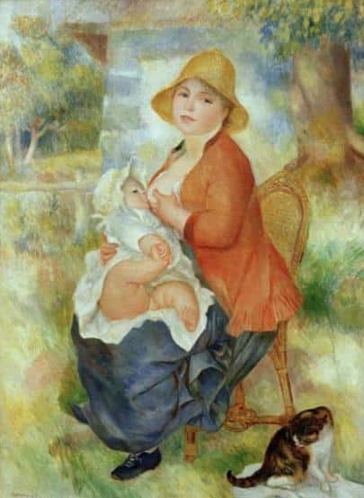 Renoir Maternity. Nursing Mother 1886 - Pierre-Auguste Renoir