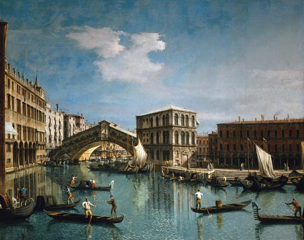 The Rialto Bridge, Venice by Giovanni Antonio Canal