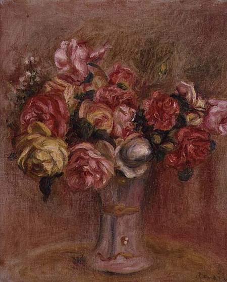 Roses in a Sevres Vase - Pierre-Auguste Renoir