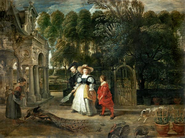 Rubens in his garden with Hélène Fourment - Peter Paul Rubens