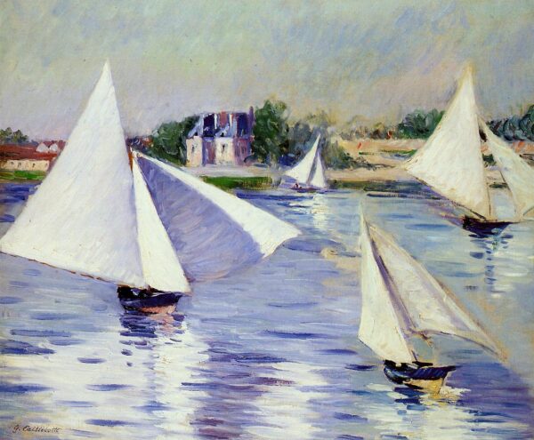 Sailboats on the Seine at Argenteuil - Caillebotte