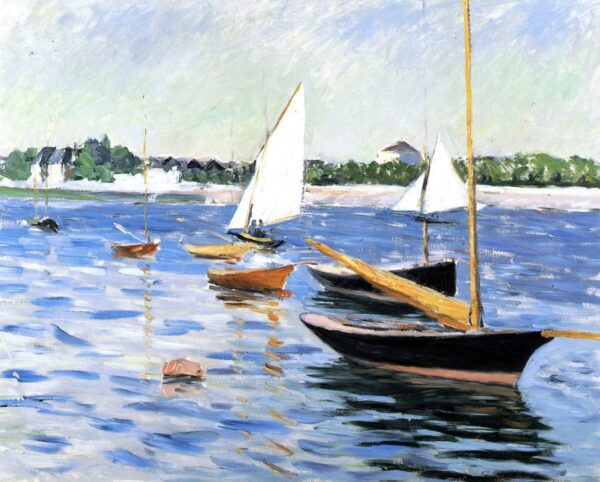 Sailboats at Argenteuil by Caillebotte