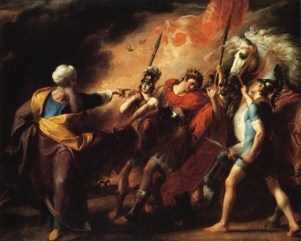 Saul reprimanded by Samuel for not obeying the commandments of the Lord - John Singleton Copley