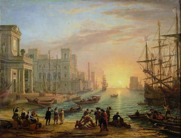 Seaport at Sunset - Claude Lorrain