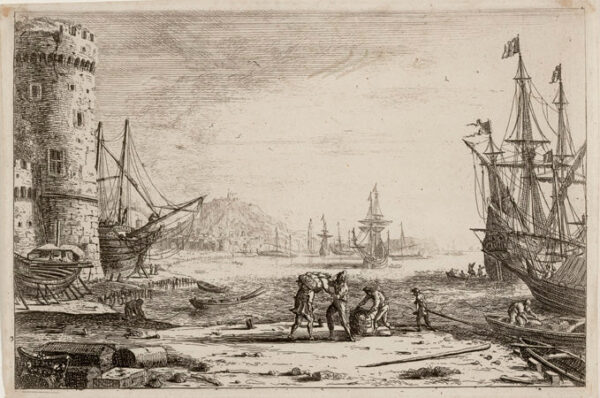 Port with a Large Tower - Claude Lorrain