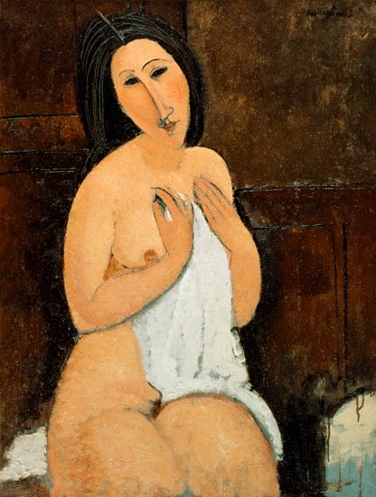 Seated Nude with a Shirt - Amedeo Modigliani