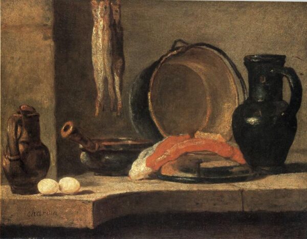 Still Life with Herring - Jean Siméon Chardin Oil Painting Reproduction