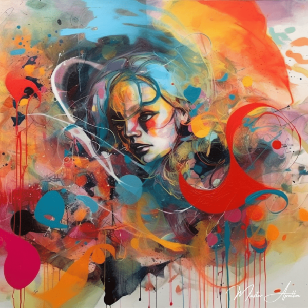 Contemporary colorful painting