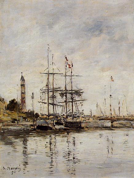 The Port at Deauville - Eugène Boudin