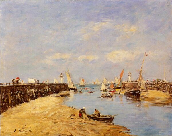 Trouville, the pier and the basin - Eugène Boudin