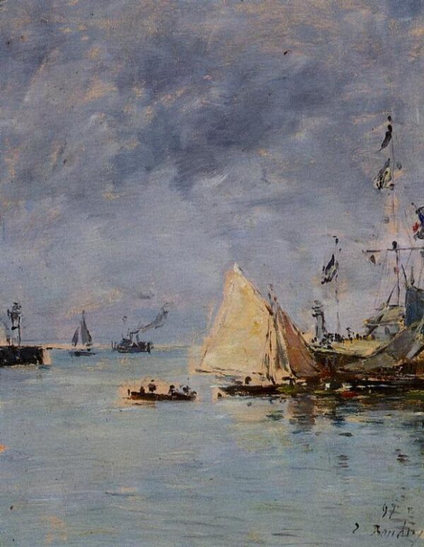 Trouville. High tide at the Jettys - Eugène Boudin