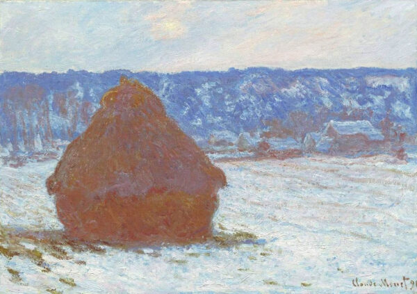 Meule, effet de neige, temps couvert – Claude Monet Oil Painting Reproduction