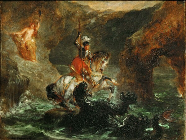 Saint George in the Battle with the Dragon - Eugène Delacroix