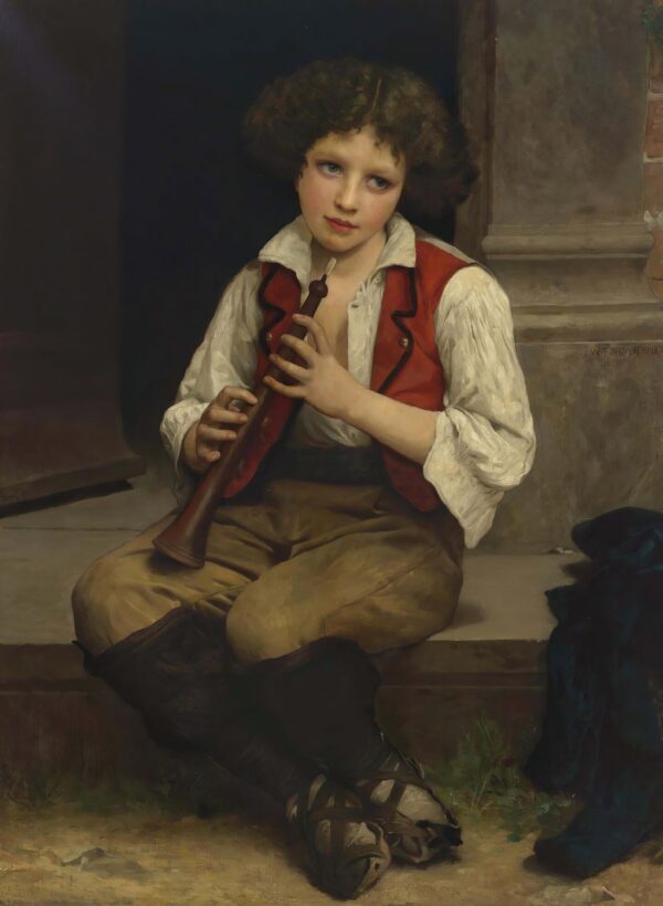 Pifferaro – William Bouguereau translates to "Piper" – William Bouguereau