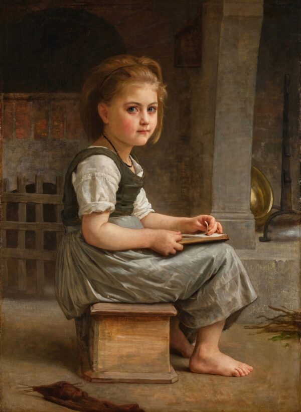 The Little Schoolgirl – William Bouguereau