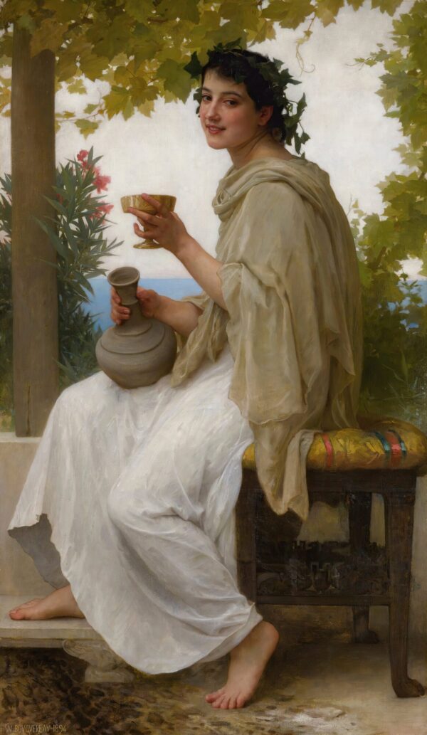 Bacchante – William-Adolphe Bouguereau translates to "Bacchante" in English