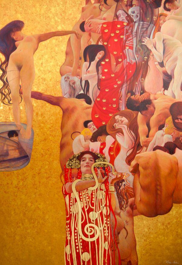 The Medicine – A Reimagined Gustav Klimt Masterpiece by Master Apollon | 180 x 270 cm - Image 7