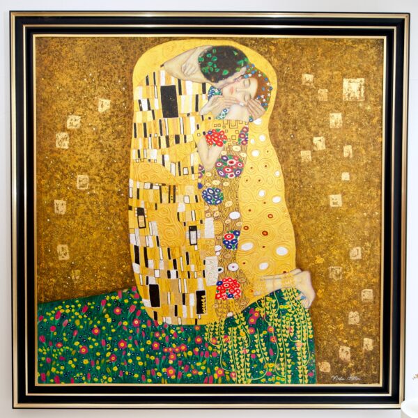 The Kiss – A Reimagined Gustav Klimt Masterpiece by Master Apollon | 200 x 200 cm - Image 8