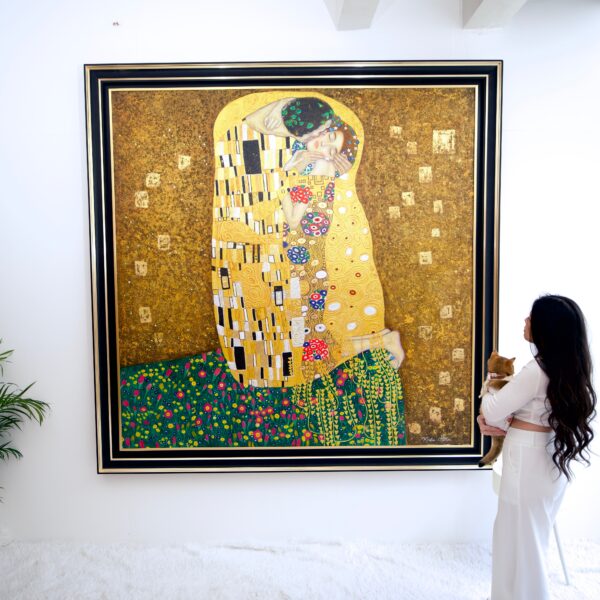 The Kiss – A Reimagined Gustav Klimt Masterpiece by Master Apollon | 200 x 200 cm - Image 2