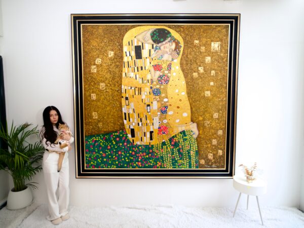 The Kiss – A Reimagined Gustav Klimt Masterpiece by Master Apollon | 200 x 200 cm - Image 8