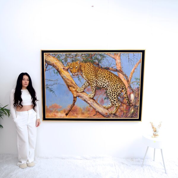 Leopard in a Tree – Somchai | 160 x 110 cm - Image 6