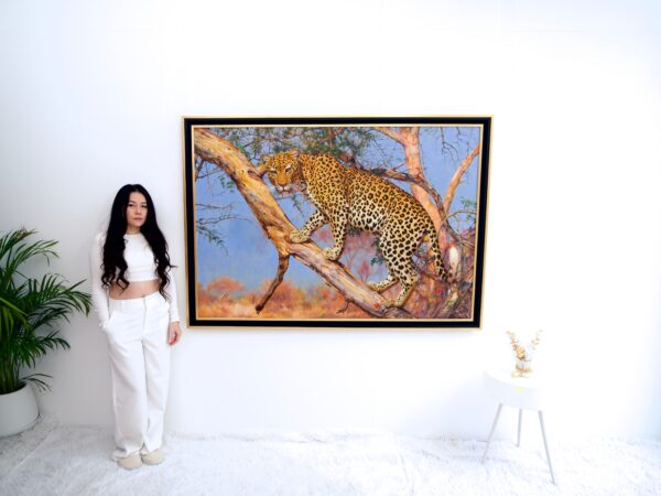 Leopard in a Tree – Somchai | 160 x 110 cm - Image 5