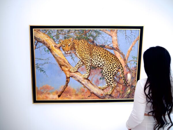 Leopard in a Tree – Somchai | 160 x 110 cm - Image 2