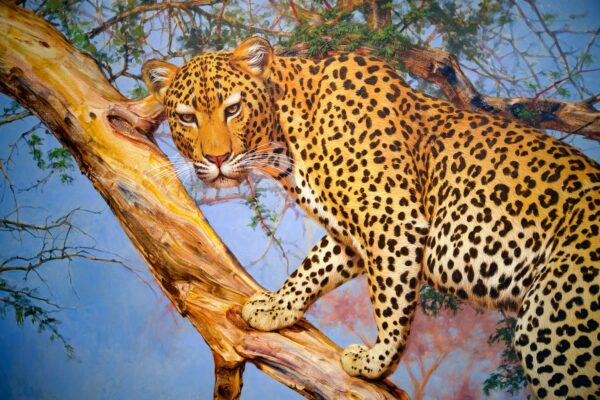 Leopard in a Tree – Somchai | 160 x 110 cm - Image 11