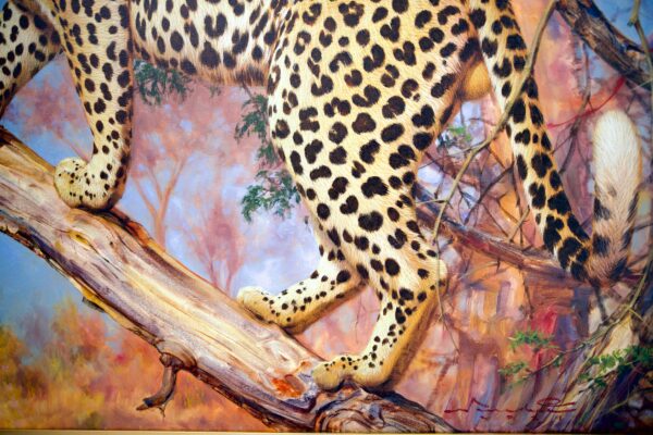 Leopard in a Tree – Somchai | 160 x 110 cm - Image 12