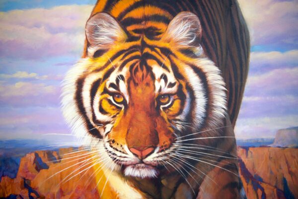 Tiger on the Hunt – Somchai - 150 x 100 cm - Image 8